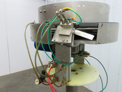 Marin G&C Rotary Orienting Aerosol Cap Sorter Stainless Bowl Pedestal Feeder 24"