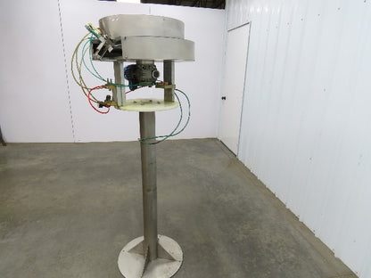 Marin G&C Rotary Orienting Aerosol Cap Sorter Stainless Bowl Pedestal Feeder 24"