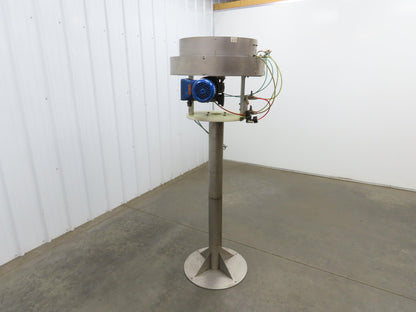 Marin G&C Rotary Orienting Aerosol Cap Sorter Stainless Bowl Pedestal Feeder 24"