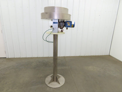 Marin G&C Rotary Orienting Aerosol Cap Sorter Stainless Bowl Pedestal Feeder 24"