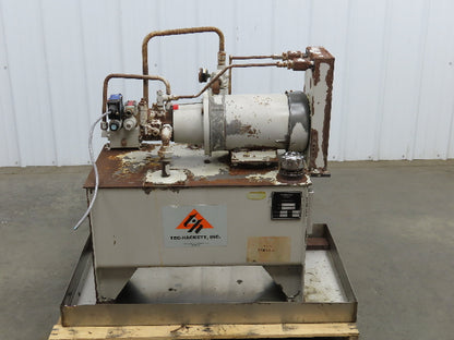 Tec-Hackett Hydraulic Power Unit 30 Gal 7.6gpm 1000psi 5Hp 230/460V w/Oil Cooler