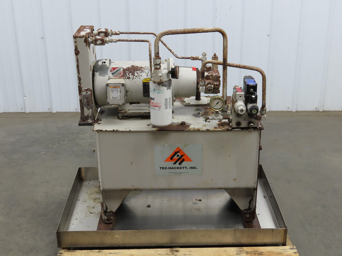 Tec-Hackett Hydraulic Power Unit 30 Gal 7.6gpm 1000psi 5Hp 230/460V w/Oil Cooler