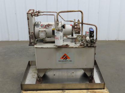 Tec-Hackett Hydraulic Power Unit 30 Gal 7.6gpm 1000psi 5Hp 230/460V w/Oil Cooler
