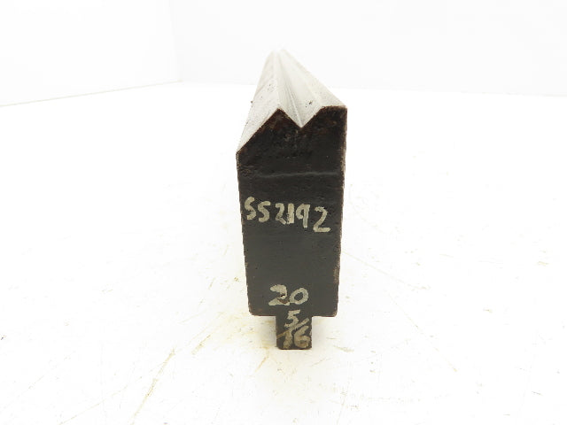 Press Brake Die 20-1/2" Long Offset 90° V 1/2" Tang 1-3/16" Wide 2-3/4" H