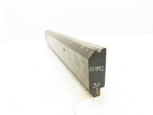Press Brake Die 20-1/2" Long Offset 90° V 1/2" Tang 1-3/16" Wide 2-3/4" H