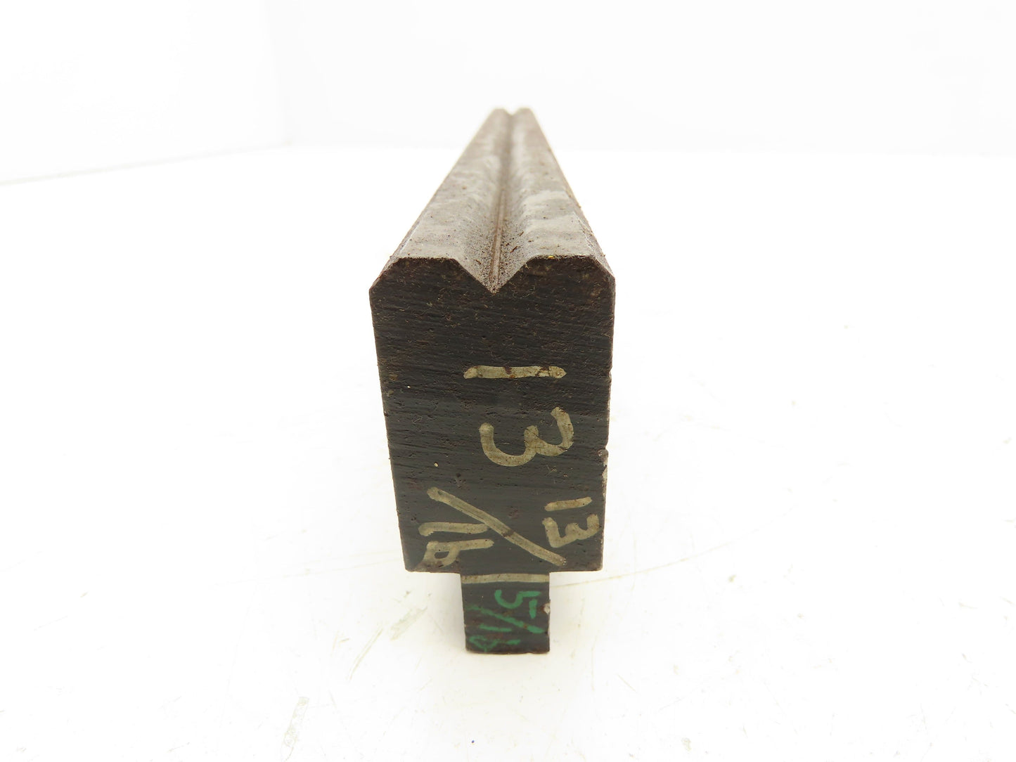 Press Brake Die 13-13/16" Long 90° V 1/2" Tang 1-13/128" W 1-3/4" H 45° Bevel