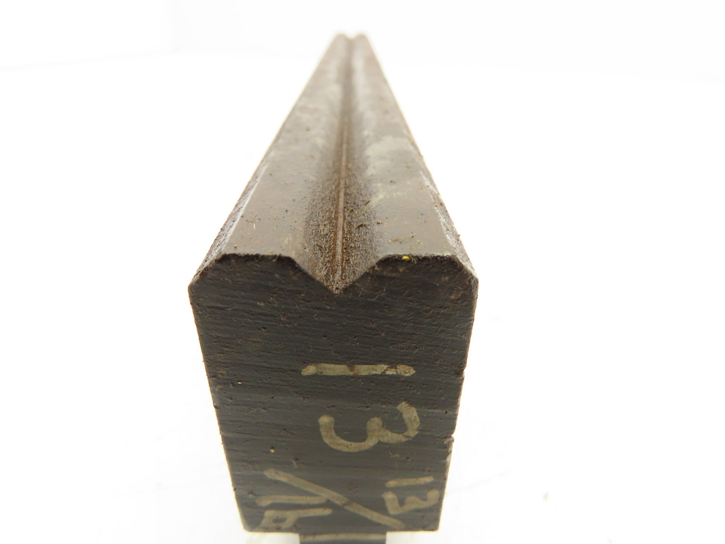 Press Brake Die 13-13/16" Long 90° V 1/2" Tang 1-13/128" W 1-3/4" H 45° Bevel