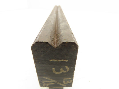 Press Brake Die 13-13/16" Long 90° V 1/2" Tang 1-13/128" W 1-3/4" H 45° Bevel