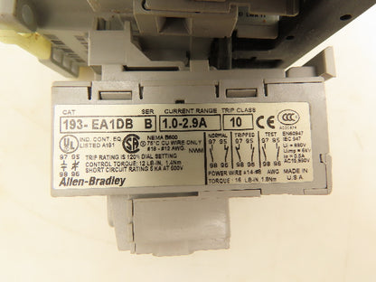 Allen Bradley 104-C09D22 Reversing Contactor Overload Relay 120V Coil