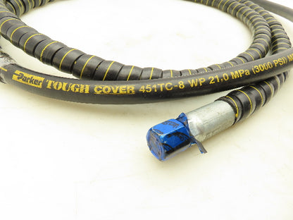 Parker 451TC-8 Hydraulic Hose 3000psi SAE-8 Swivel Fittings 1/2" ID x 12'L