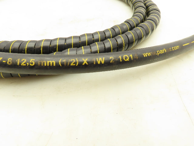 Parker 451TC-8 Hydraulic Hose 3000psi SAE-8 Swivel Fittings 1/2" ID x 12'L