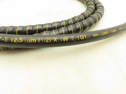 Parker 451TC-8 Hydraulic Hose 3000psi SAE-8 Swivel Fittings 1/2" ID x 12'L