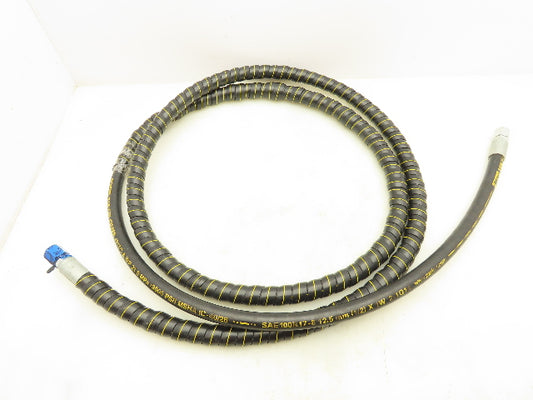 Parker 451TC-8 Hydraulic Hose 3000psi SAE-8 Swivel Fittings 1/2" ID x 12'L