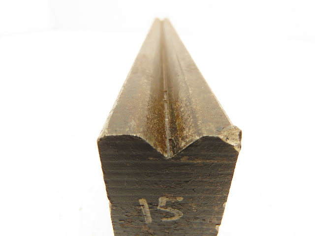 Press Brake Die 15-15/16" Long 90° V 1/2" Tang 1-1/16" W 1-3/4" H