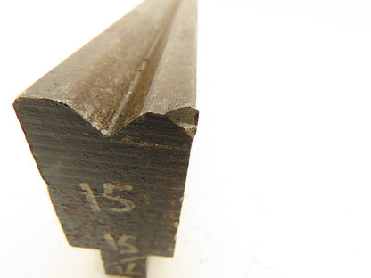 Press Brake Die 15-15/16" Long 90° V 1/2" Tang 1-1/16" W 1-3/4" H