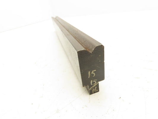 Press Brake Die 15-15/16" Long 90° V 1/2" Tang 1-1/16" W 1-3/4" H