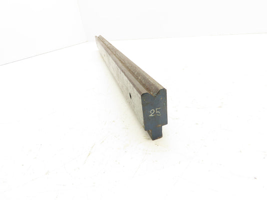 Press Brake Die 25" Long 90° V 1/2" Tang 1-1/16" W 1-3/4" H 7/16x1/4" V