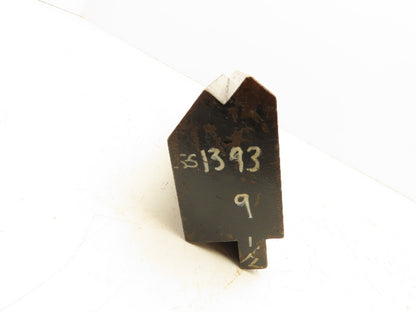 Press Brake Die 9-3/4" Long 90° V 1/2" Tang 1-47/64" W 2-3/4" H Offset