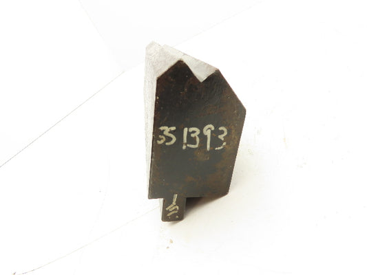 Press Brake Die 9-3/4" Long 90° V 1/2" Tang 1-47/64" W 2-3/4" H Offset