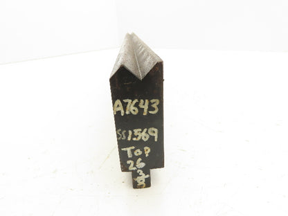 Press Brake Die 26-3/8" Long 90° V 1/2" Tang 1-1/8" W 2-3/4" H 11/16x3/8"
