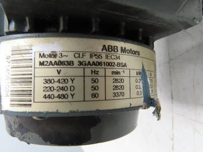 ABB DMP 132-4 S 500V DC Electric Motor 36Hp 26.8kW 61A 2480 RPM w/Fan Unit