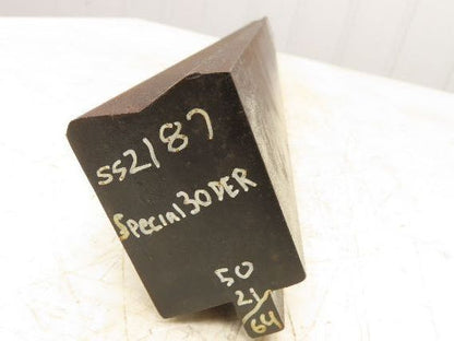 Press Brake Die 50-1/2" Long 145° V 1/2" Tang 1-7/8" W 2-3/4" H 45° Bevel