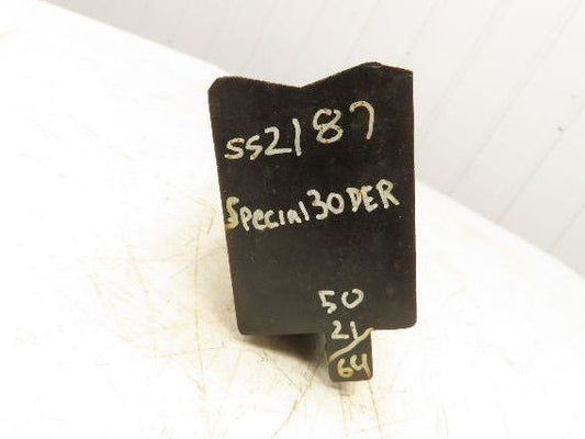 Press Brake Die 50-1/2" Long 145° V 1/2" Tang 1-7/8" W 2-3/4" H 45° Bevel