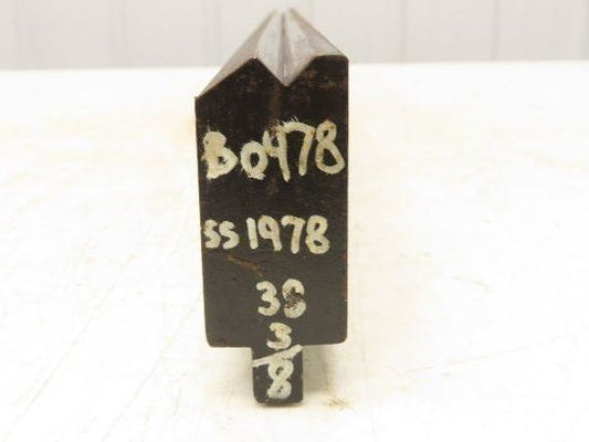 Press Brake Die 36-1/2" Long 90° V 1/2" Tang 1-13/32" W 2-13/16"H Offset