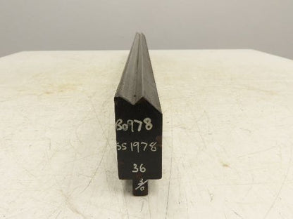 Press Brake Die 36-1/2" Long 90° V 1/2" Tang 1-13/32" W 2-13/16"H Offset