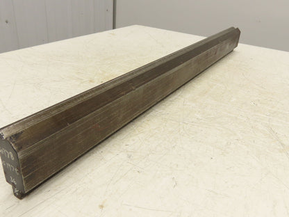 Press Brake Die 36-1/2" Long 90° V 1/2" Tang 1-13/32" W 2-13/16"H Offset