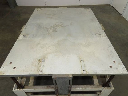 1" Aluminum Top  Steel Base Work Bench Table 54"x 40"x 21-32"Adjustable Height