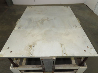 1" Aluminum Top  Steel Base Work Bench Table 54"x 40"x 21-32"Adjustable Height