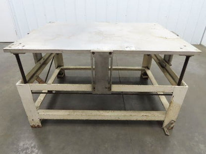 1" Aluminum Top  Steel Base Work Bench Table 54"x 40"x 21-32"Adjustable Height