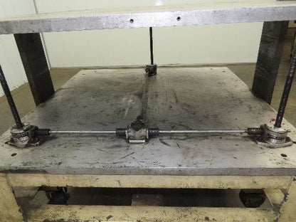 1" Aluminum Top  Steel Base Work Bench Table 40"x40" x 25-36"Adjustable Height