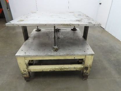 1" Aluminum Top  Steel Base Work Bench Table 40"x40" x 25-36"Adjustable Height