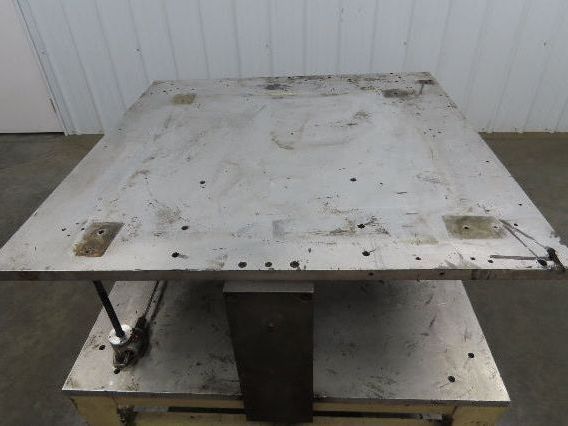 1" Aluminum Top  Steel Base Work Bench Table 40"x40" x 25-36"Adjustable Height