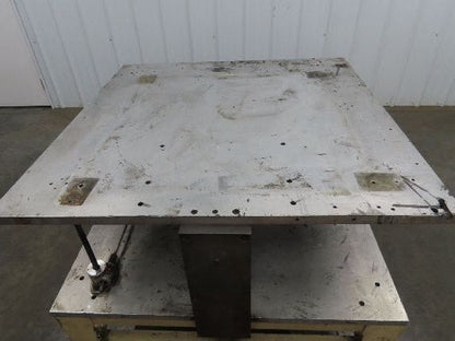 1" Aluminum Top  Steel Base Work Bench Table 40"x40" x 25-36"Adjustable Height