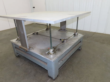 1" Aluminum Top  Steel Base Work Bench Table 43"x45" x 18-30"Adjustable Height
