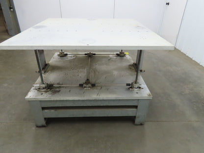 1" Aluminum Top  Steel Base Work Bench Table 43"x45" x 18-30"Adjustable Height