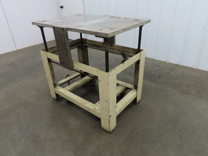 1" Aluminum Top  Steel Base Work Bench Table 24"x36" x 26-36"Adjustable Height