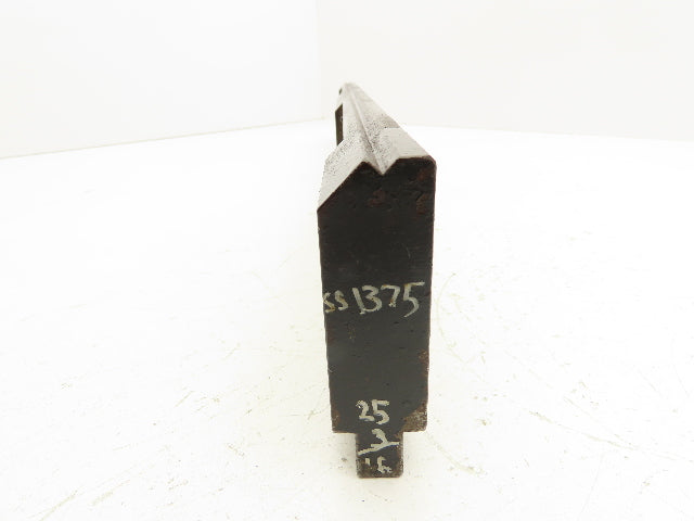 Press Brake Die 25" Long 90° V 1/2" Tang 31/32" W 2-3/4" H Side Notched