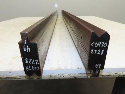 Press Brake Die Punch Set 49" Long 90° V 1/2" Tang 1-5/32" Wide