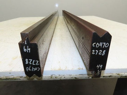 Press Brake Die Punch Set 49" Long 90° V 1/2" Tang 1-5/32" Wide