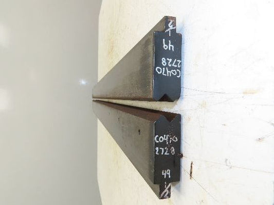 Press Brake Die Punch Set 49" Long 90° V 1/2" Tang 1-5/32" Wide