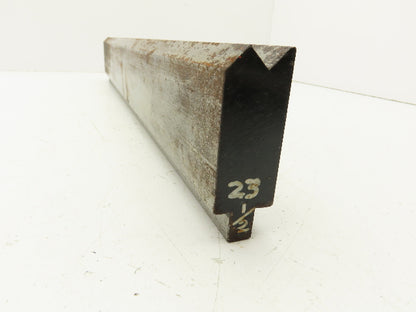 Punch Press Die 23-1/4" Long 90° V Offset 1-7/32" W2-3/4" H 5/8x5/16" V