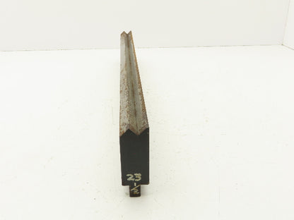 Punch Press Die 23-1/4" Long 90° V Offset 1-7/32" W2-3/4" H 5/8x5/16" V