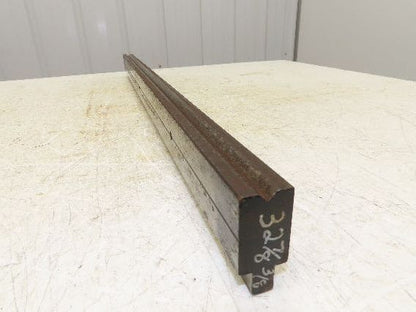 Press Brake Die 32-7/8" Long 90° V 1/2" Tang 1-7/64" W 1-3/4" H 11/32x3/16" V