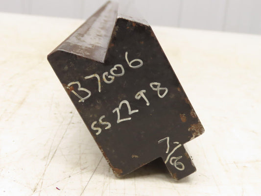 Press Brake Die 36-1/2" Long 90° V 1/2" Tang 1-31/32" W 2-3/4" H 1-1/8"x9/16" V
