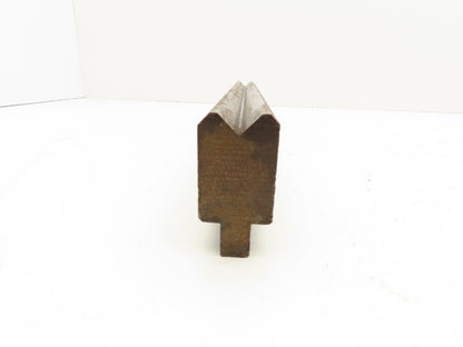 Press Brake Die 14-5/8" Long 90° V 1/2" Tang 1-7/32" W 1-3/4" H