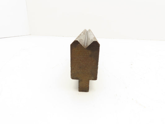Press Brake Die 14-5/8" Long 90° V 1/2" Tang 1-7/32" W 1-3/4" H